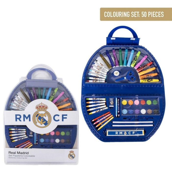 CERDÁ Set de papelería coloreable Real Madrid 50 piezas 5