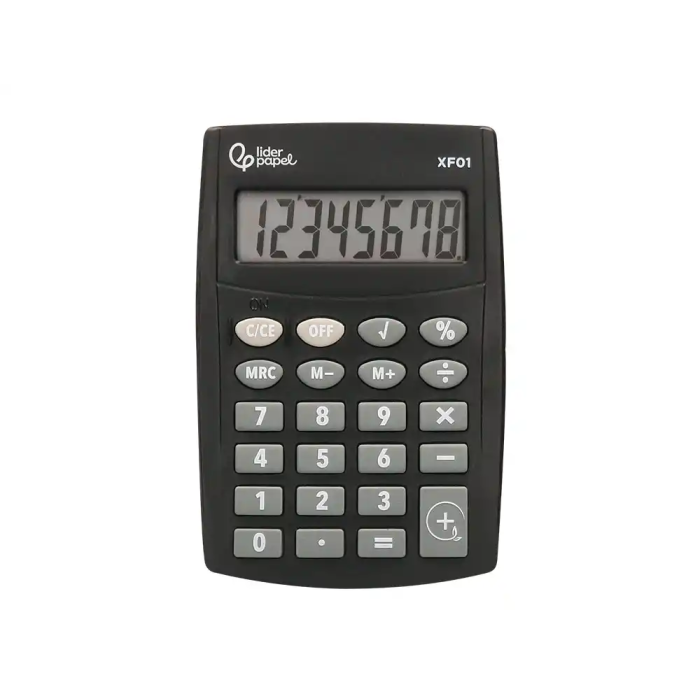 Liderpapel Calculadora de Bolsillo xf01 8 Dígitos Pilas Color Negro 99x64x9 mm 2