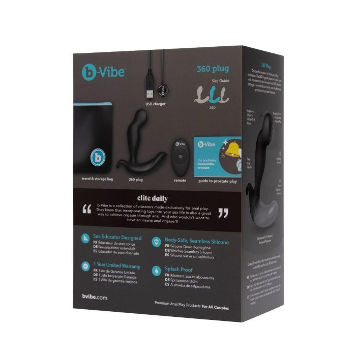 Plug Anal B-Vibe 360 Negro 3 Plug Anal B-Vibe 360 Negro 3