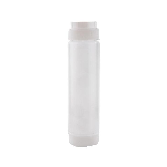TABLECRAFT - 16SV/6 - Pack de 6 unidades - Botella incolora con tapa valvetop con boca 53 mm. 473 ml - 5,9 x 5,9 x 21,9 cm - Blanco translúcido