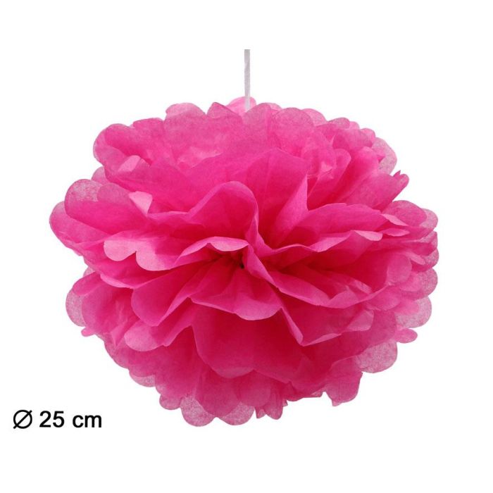 Pompom 25 cm Fucsia