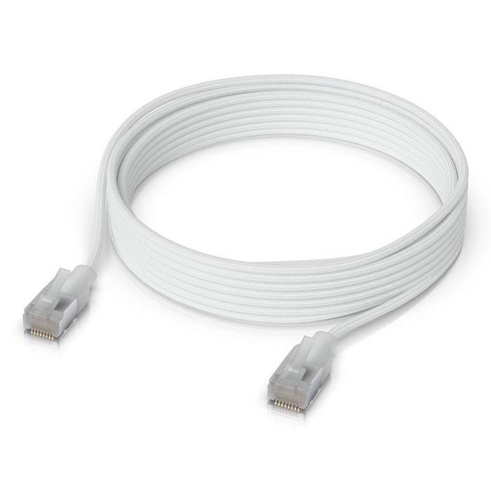 Ubiquiti Premium Cable de Red Cat 6A RJ45/RJ45 10 GbE PoE++ Trenzado Transparente/Blanco 3 m 1
