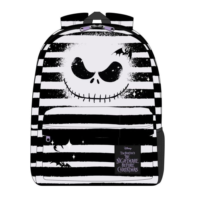 Cerdá Mochila Casual Negra Nightmare Before Christmas - Dimensiones 3.2x4.0x42.0 cm, Edad Recomendada 3+ Años