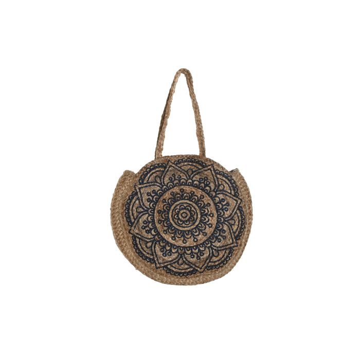 DKD Home Decor Bolso Mediterraneo 12 x 36 x 36 cm Natural Negro Yute 4