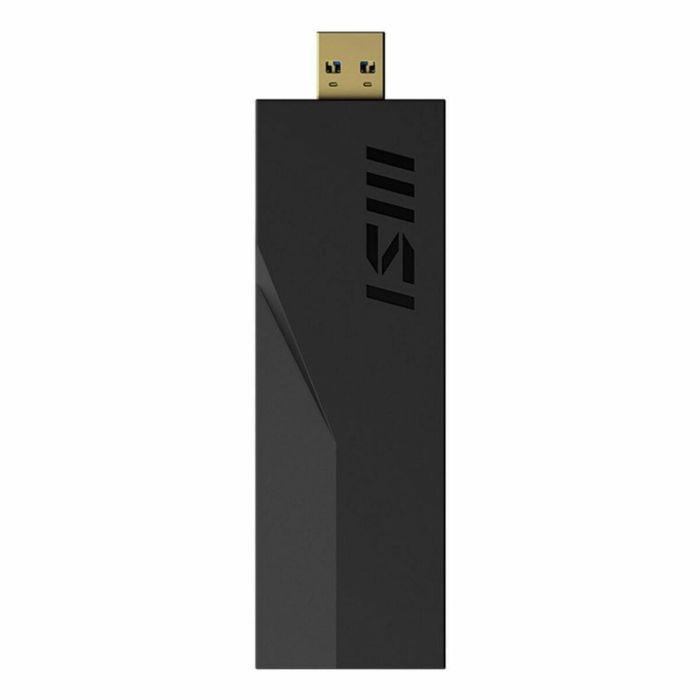 MSI Adaptador USB WiFi 7 GUBE65 BE6500, Doble Banda, Hasta 5760 Mbps, Compatible con Windows 11/10