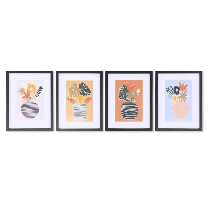 DKD Home Decor Cuadro Scandi Multicolor Set de 4 Unidades de Madera y PS - 35 x 45 cm (Ancho x Alto) con 2 cm Profundidad 0 DKD Home Decor Cuadro Scandi Multicolor Set de 4 Unidades de Madera y PS - 35 x 45 cm (Ancho x Alto) con 2 cm Profundidad 0