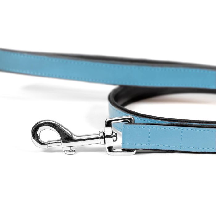 Gloria Correa Piel Auténtica Acolchada para Perro 100 cm x 18 mm, Suave, Mosquetón Robusto Retráctil, 3 Capas, Cosido Reforzado 4