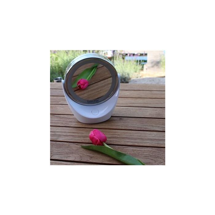 Beurer BS-49 Espejo Cosmético con Luz LED 12 Luces y 5 Aumentos a Batería 3