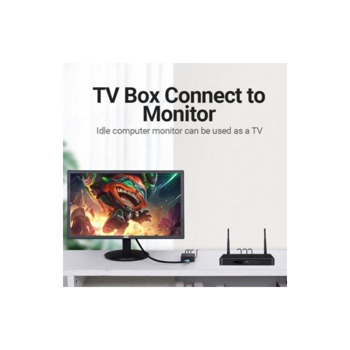 Vention AEFB0 Convertidor RCA a HDMI 1080P@60Hz Metálico Negro para Conectar Dispositivos Antiguos a TV/Proyector Moderno 4 Vention AEFB0 Convertidor RCA a HDMI 1080P@60Hz Metálico Negro para Conectar Dispositivos Antiguos a TV/Proyector Moderno 4