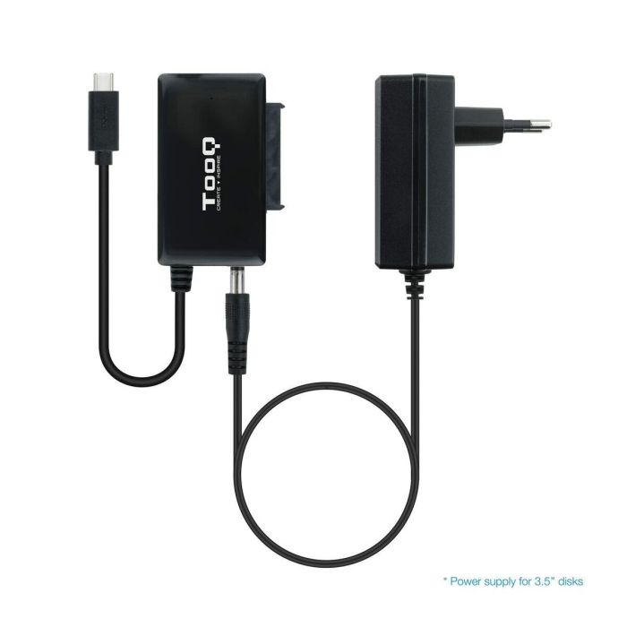 TooQ TQHDA-02C Adaptador USB-C a SATA para Discos Duros SSD/HDD 2.5" y 3.5" USB 3.1 Gen1 5Gbps Negro, compatible SATA I/II/III. 20