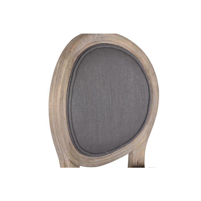 DKD Home Decor Taburete Tradicional Gris Oscuro Madera Abeto Lino 54 x 118 x 48 cm 1