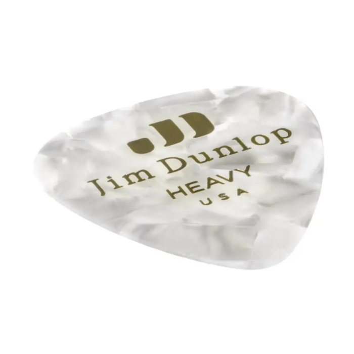 Dunlop Pack 72 Púas Genuine Celluloid Classic Blanco Perlado - Heavy 1