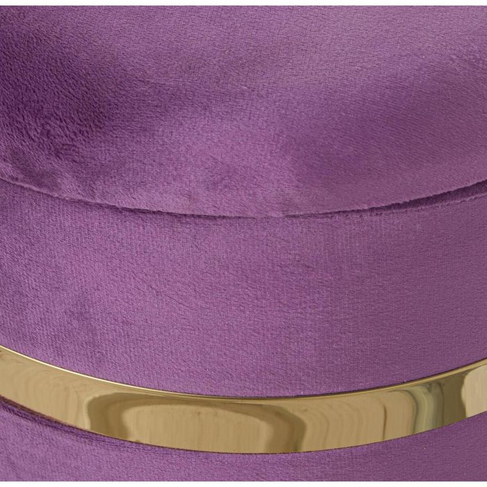 Puff Alexandra House Living Violeta Dorado Terciopelo Madera Set 2 Piezas 1 Puff Alexandra House Living Violeta Dorado Terciopelo Madera Set 2 Piezas 1