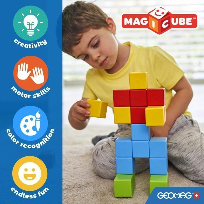 Bloques magnéticos - GEOMAG - Magicube 060 - 6 piezas - Apilables - Plástico reciclado 5 Bloques magnéticos - GEOMAG - Magicube 060 - 6 piezas - Apilables - Plástico reciclado 5