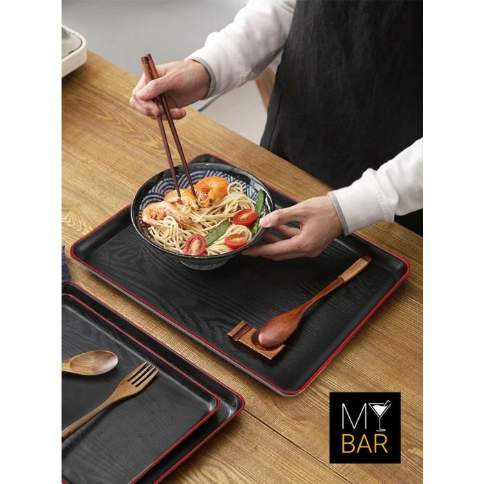 Bandeja de plástico rectangular My Bar 29x19 cm (12 Unidades) 6 Bandeja de plástico rectangular My Bar 29x19 cm (12 Unidades) 6