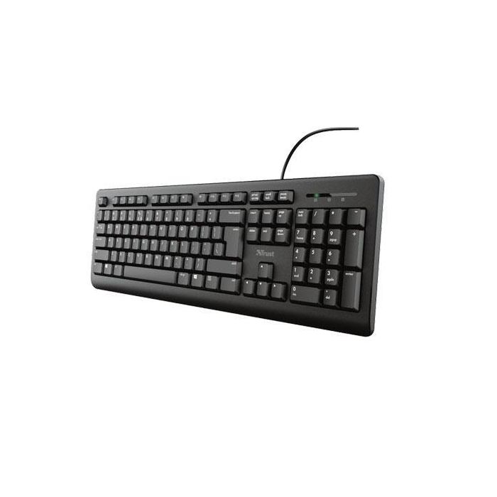 Trust Teclado Tk150 Compacto Silencioso Resistente a Vertidos Cable 1.8M