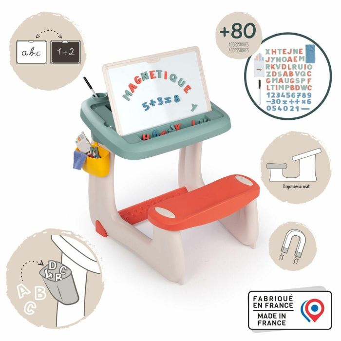 Smoby SMOB420107 Escritorio Escolar Pequeño Verde con 80 Accesorios Incluidos para Niños +3 Años 0 Smoby SMOB420107 Escritorio Escolar Pequeño Verde con 80 Accesorios Incluidos para Niños +3 Años 0