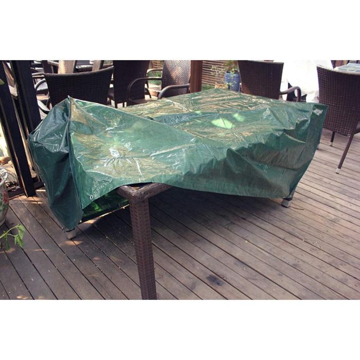 Altadex Funda protectora de polietileno 100g/m² impermeable y transpirable para mesa y sillas 225x143x90cm 1 Altadex Funda protectora de polietileno 100g/m² impermeable y transpirable para mesa y sillas 225x143x90cm 1