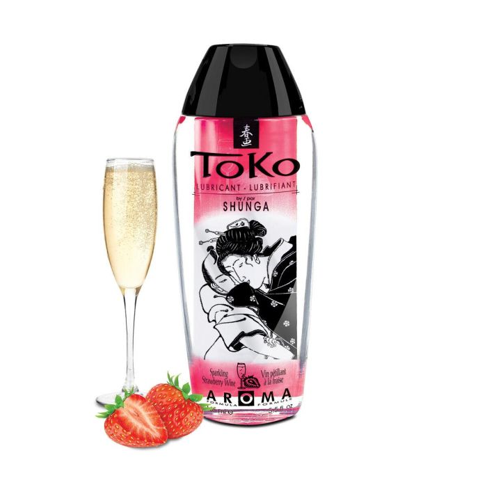 Lubricante de Fresa y Champán Toko Shunga 8407400 165 ml Fresa 1