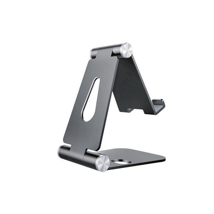 Aisens Soporte de Sobremesa Ajustable para Móvil/Tablet, Aleación de Aluminio, 2 Pivotes, Gris Aisens Soporte de Sobremesa Ajustable para Móvil/Tablet, Aleación de Aluminio, 2 Pivotes, Gris