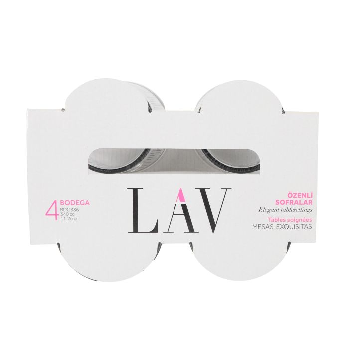 Set 4 Vasos Pinta 340 cc Black Li - LAV (6 Cajas) 5 Set 4 Vasos Pinta 340 cc Black Li - LAV (6 Cajas) 5