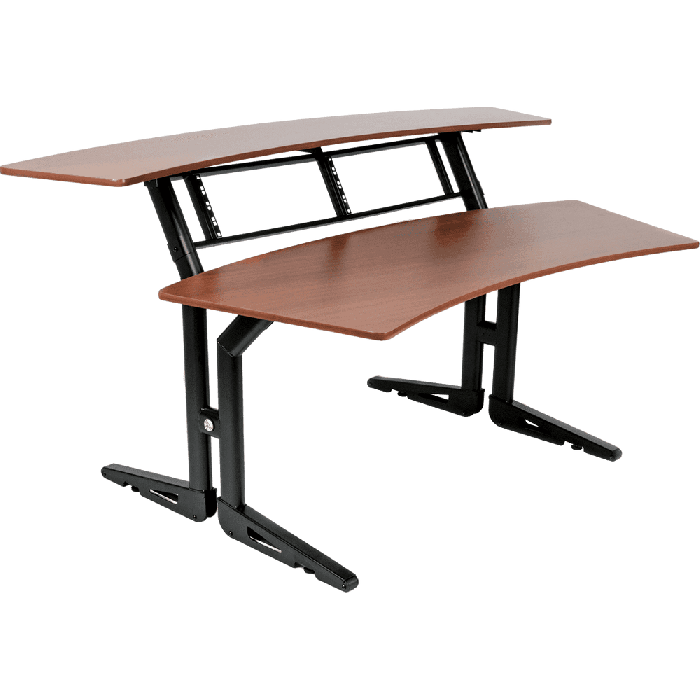 Mueble Estudio (Workstation) Con Dos Niveles & Soporte Rack 4X2U - Cerezo 0 Mueble Estudio (Workstation) Con Dos Niveles & Soporte Rack 4X2U - Cerezo 0