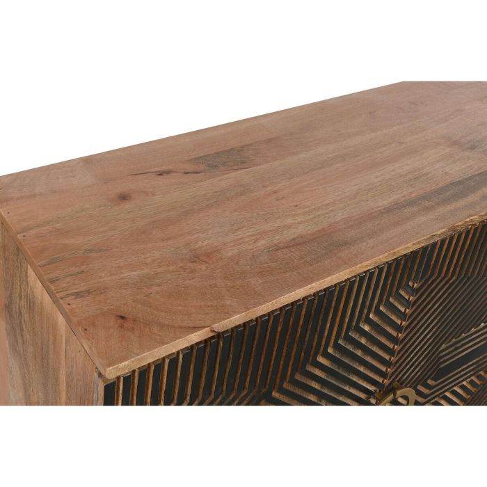 Aparador Home ESPRIT Negro Dorado Natural Madera 180 x 40 x 80 cm 8 Aparador Home ESPRIT Negro Dorado Natural Madera 180 x 40 x 80 cm 8