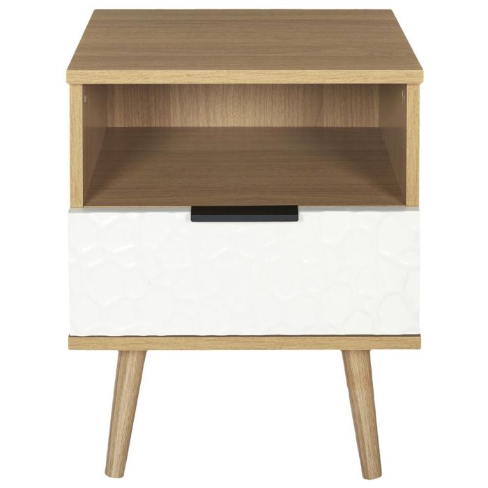 Home Deco Factory Mesita de Noche con Cajón Bicolor - 40x35 cm, Altura 49 cm 2 Home Deco Factory Mesita de Noche con Cajón Bicolor - 40x35 cm, Altura 49 cm 2