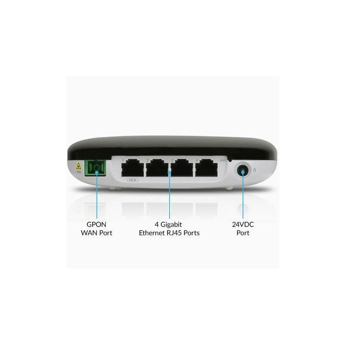 Ubiquiti UFiber WiFi Router GPON 4 Puertos Gigabit Ethernet 802.11n PoE Pasivo 24V SC/APC 1
