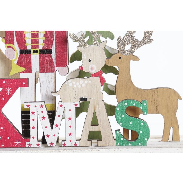 DKD Home Decor Set Decoración Navidad Tradicional de Madera Multicolor 12 Unidades Surtido Aleatorio 1