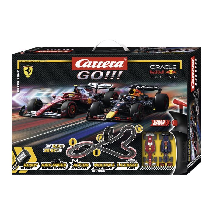 Carrera GO Speed Zone Pista de Carreras F1 Ferrari Hamilton y Red Bull Verstappen 6.3m (Edad: 3+ años) 1 Carrera GO Speed Zone Pista de Carreras F1 Ferrari Hamilton y Red Bull Verstappen 6.3m (Edad: 3+ años) 1