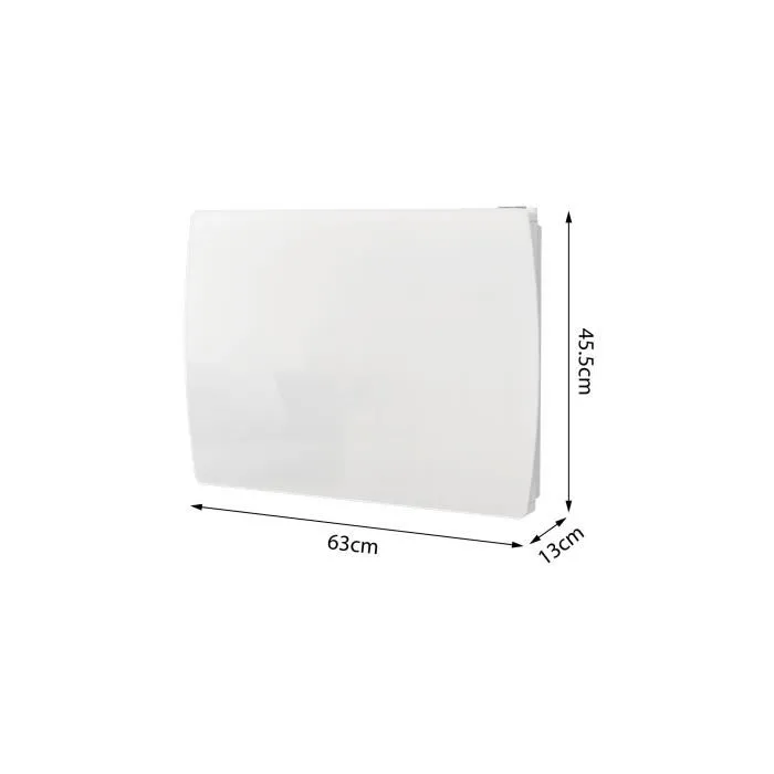 Oceanic Radiador eléctrico fijo Rubis Oceánico 1000W OCEAISHGB1000W2 con inercia secado de cerámica, fachada de vidrio, blanco - NF 3