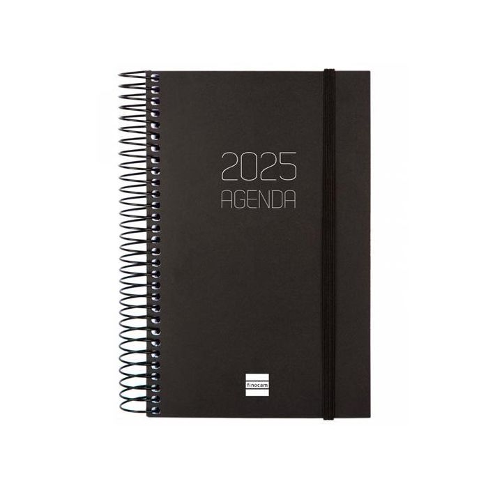 Finocam Agenda Anual Opaque Espiral E5-117x181 mm 1Dp Negro 2025 Finocam Agenda Anual Opaque Espiral E5-117x181 mm 1Dp Negro 2025