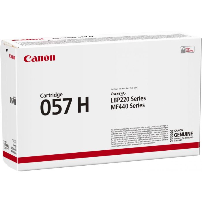 Canon 3010C002 Tóner Original Negro 057H Alta Capacidad 10000 Páginas i-SENSYS LBP223dw LBP226dw MF443dw MF445dw 1
