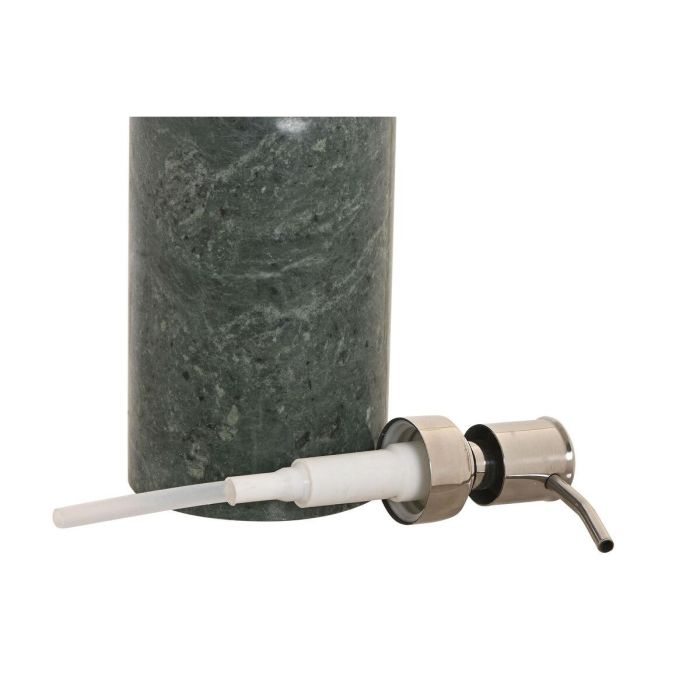 DKD Home Decor Dosificador Moderno de Mármol y Acero Inoxidable Verde Plateado 7.5x7.5x18 cm 2