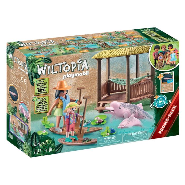 Playmobil 71143 Wiltopia Tour Remo Delfines de Río Set de Juego Flotante con 2 Tablas SUP, Caseta y Tarjeta Animal +4 Años 0 Playmobil 71143 Wiltopia Tour Remo Delfines de Río Set de Juego Flotante con 2 Tablas SUP, Caseta y Tarjeta Animal +4 Años 0