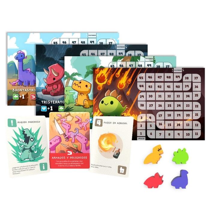 Asmodee Happy Little Dinosaurs Teehld01Es Juego de Cartas de Dinosaurios para Supervivencia 1