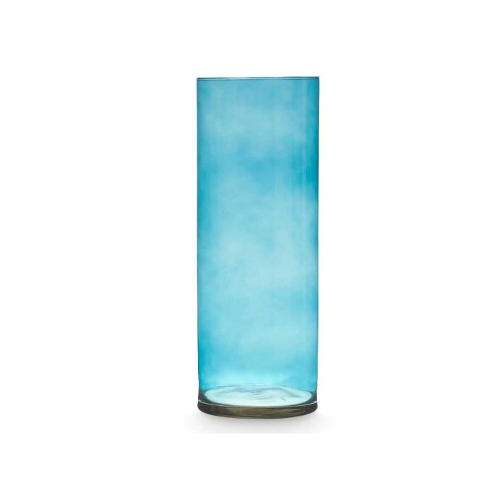Jarron Cristal Cilindro 15Cm Diam X 40Cm Turquesa Giftdecor 2 Jarron Cristal Cilindro 15Cm Diam X 40Cm Turquesa Giftdecor 2