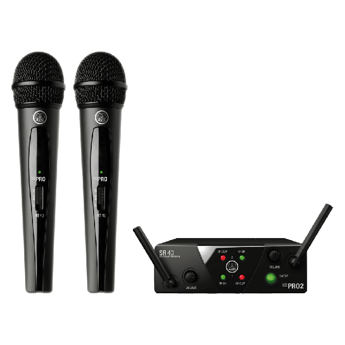 AKG Sistema Inalámbrico UHF Vocal Band ISM2/3 con 2 Micrófonos y Receptor