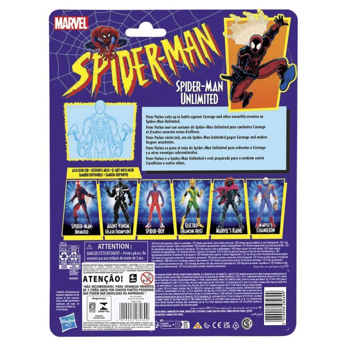 Hasbro G0785 Figura Spider-Man Unlimited Marvel Legends Serie Coleccionable - Articulada 15 cm - Marvel Comics Diseño Clásico 9 Hasbro G0785 Figura Spider-Man Unlimited Marvel Legends Serie Coleccionable - Articulada 15 cm - Marvel Comics Diseño Clásico 9