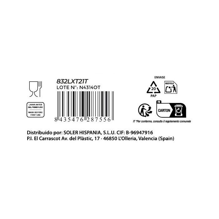 La Mediterranea Copa Sidari 350 cc Transparente (36 Unidades) 3