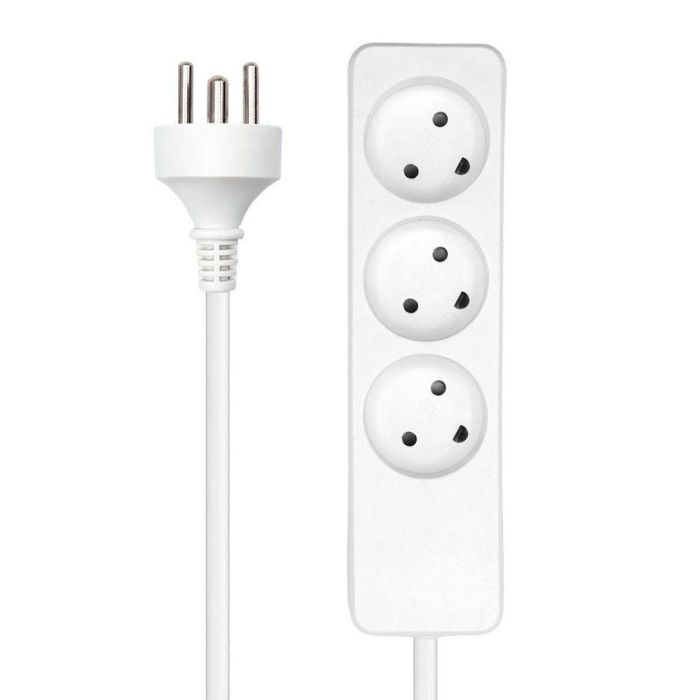 MicroConnect Danish Power Strip 3-way White 10m cable 1 MicroConnect Danish Power Strip 3-way White 10m cable 1