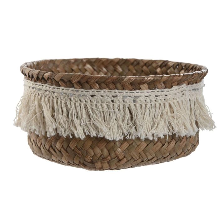 Cesta Boho DKD Home Decor Natural Blanco 16 x 6 x 16 cm Set de 3 3 Cesta Boho DKD Home Decor Natural Blanco 16 x 6 x 16 cm Set de 3 3