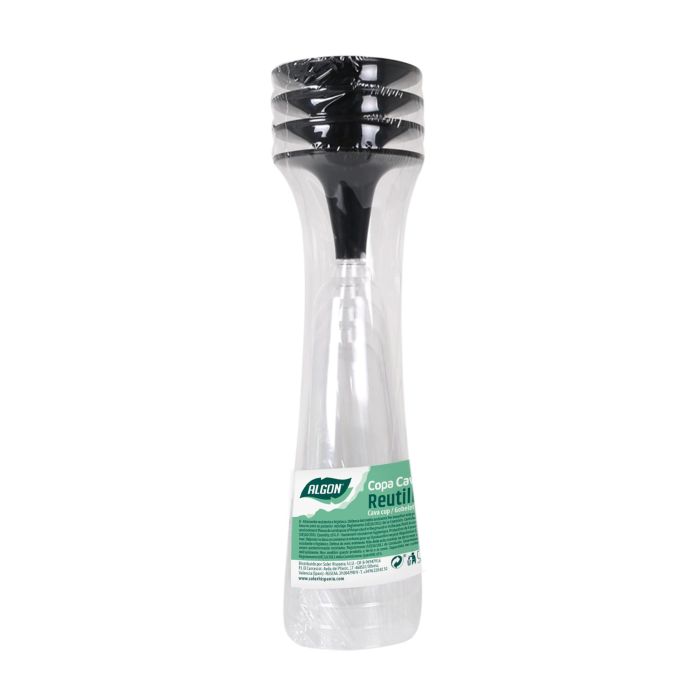 Set de 4 Copas Cava Pie Negro 150 cc - Algon (24 Cajas) 1 Set de 4 Copas Cava Pie Negro 150 cc - Algon (24 Cajas) 1
