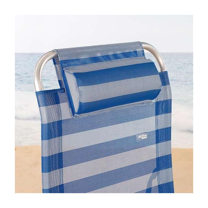 Tumbona de playa reclinable aluminio con cojín aktive 149x49x78/116 cm 5 Tumbona de playa reclinable aluminio con cojín aktive 149x49x78/116 cm 5