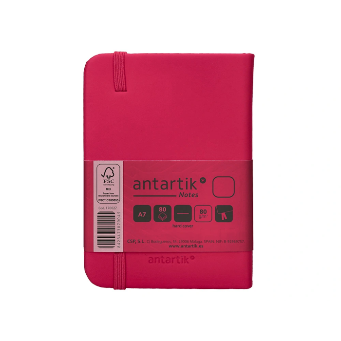 Antartik Cuaderno A7 Tapa Dura Burdeos Hojas Lisas 80 Hojas 80gr FSC 2
