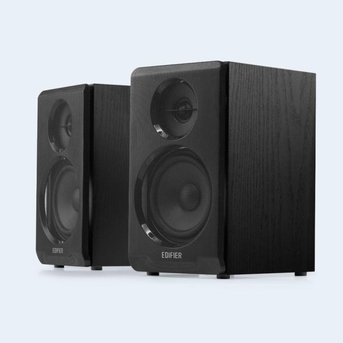 Edifier R33BT Altavoces Bluetooth 5.0 2.0 Canales Inalámbricos 10W RMS Negro para Mesa/Estante con Entrada Auxiliar