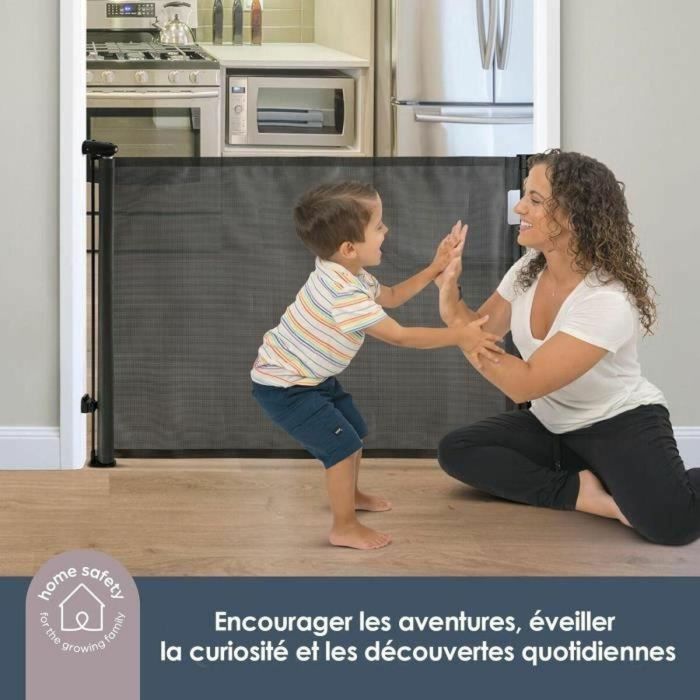 Dreambaby DRE9312742493752 Barrera de Seguridad Retráctil Extra Alta, 60-140 cm Ancho, 90 cm Alto, Negra 2 Dreambaby DRE9312742493752 Barrera de Seguridad Retráctil Extra Alta, 60-140 cm Ancho, 90 cm Alto, Negra 2