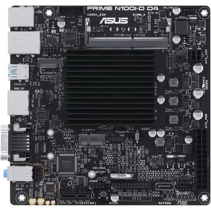 ASUS PRIME N100I-D D4 90MB1F70-M0EAYC - Placa Base Mini ITX con Intel N100 integrado, 16GB DDR4, SATA III y M.2 1