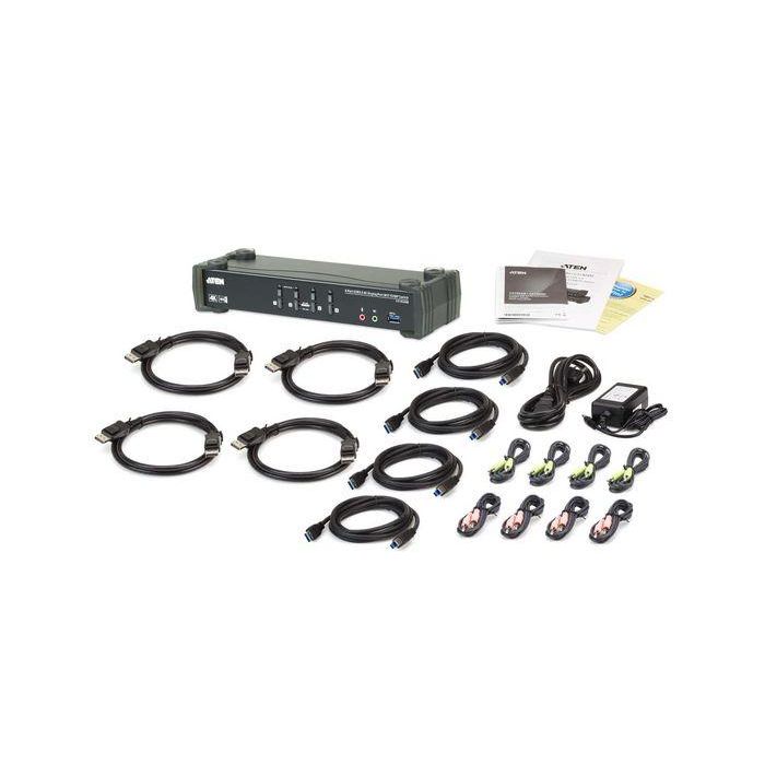 Aten CS1924M 4-Port USB 3.0 4K DisplayPort MST KVMP Switch con hub integrado para doble pantalla 3 Aten CS1924M 4-Port USB 3.0 4K DisplayPort MST KVMP Switch con hub integrado para doble pantalla 3